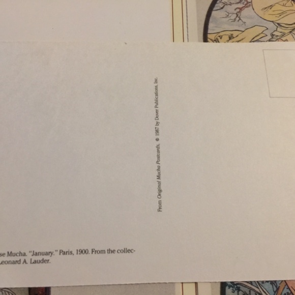 Alphonse Mucha post cards January to December - Picture 4 of 4